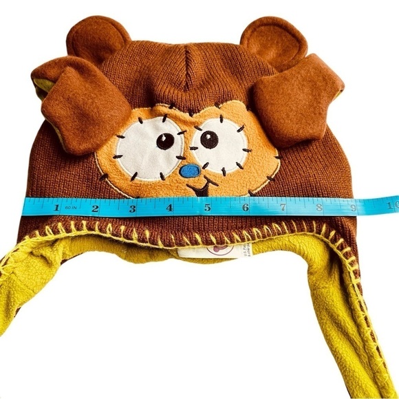 Flipeez Brown Blue Lime Green Monkey Action Hat Kids Unisex OS - Picture 9 of 10